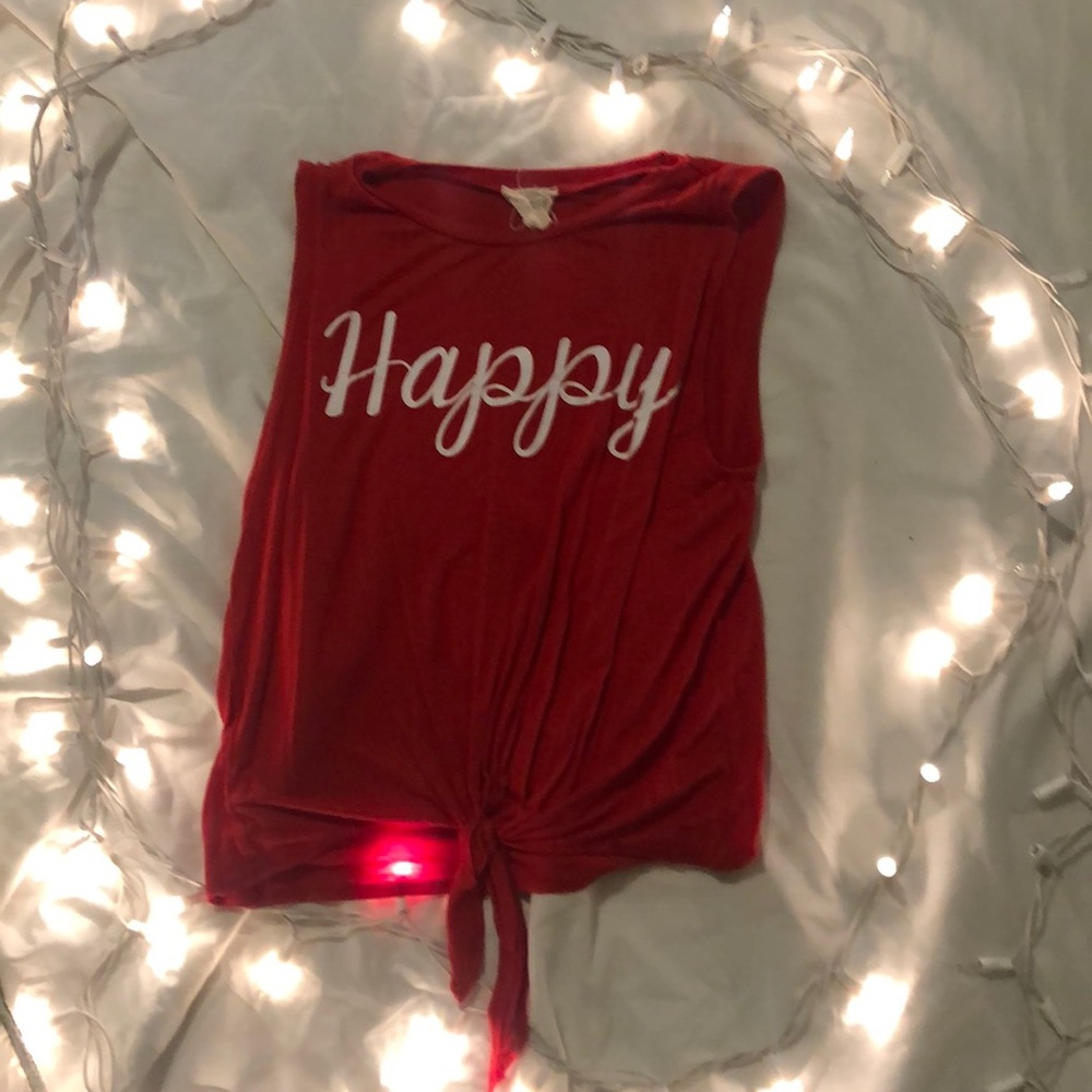 Red tank top